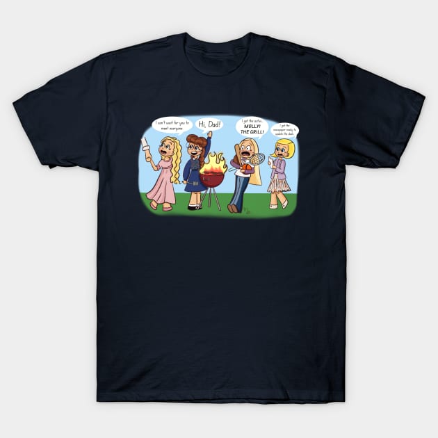 Father's Day with the American Gals T-Shirt by MirandaBrookeDesigns